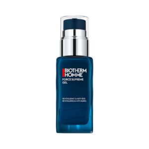 Biotherm Force Supreme Gel, a Revitalizing & Anti-Aging Gel Cream for Men with Pro-Xylane and Blue Algae for Firmer Skin and Suppler Skin, Anti-Aging Skincare