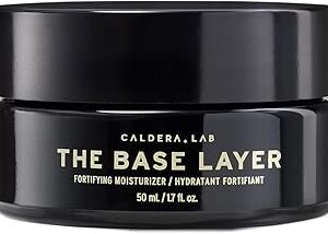 Caldera + Lab The Base Layer Men's Facial Cream Moisturizer, 1.5 Oz | Rich vegan face moisturizer for dry or sensitive skin. Helps smooth fine lines, fight dullness and leave a shine-free finish